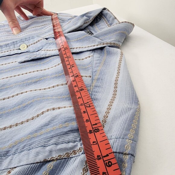 Vintage Lucky Brand Mens L Dungarees America Western Casual Collard Button Up - Picture 8 of 13
